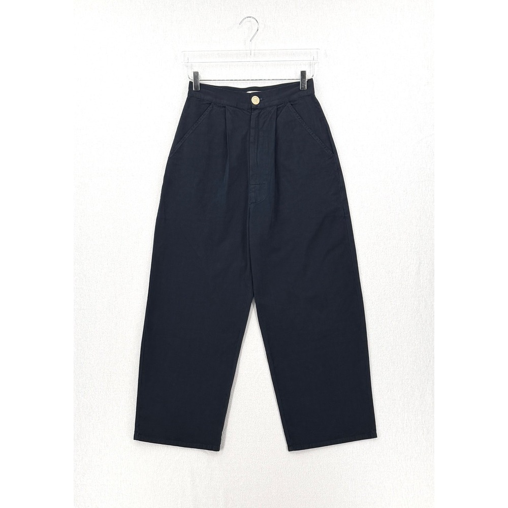 RUDY JUDE Pleated Trousers Pants Womens Black Indigo Size 2 High Rise Wide Leg - Picture 3 of 16